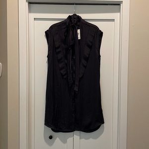 Coach satin shirt dress, deep eggplant, size 8